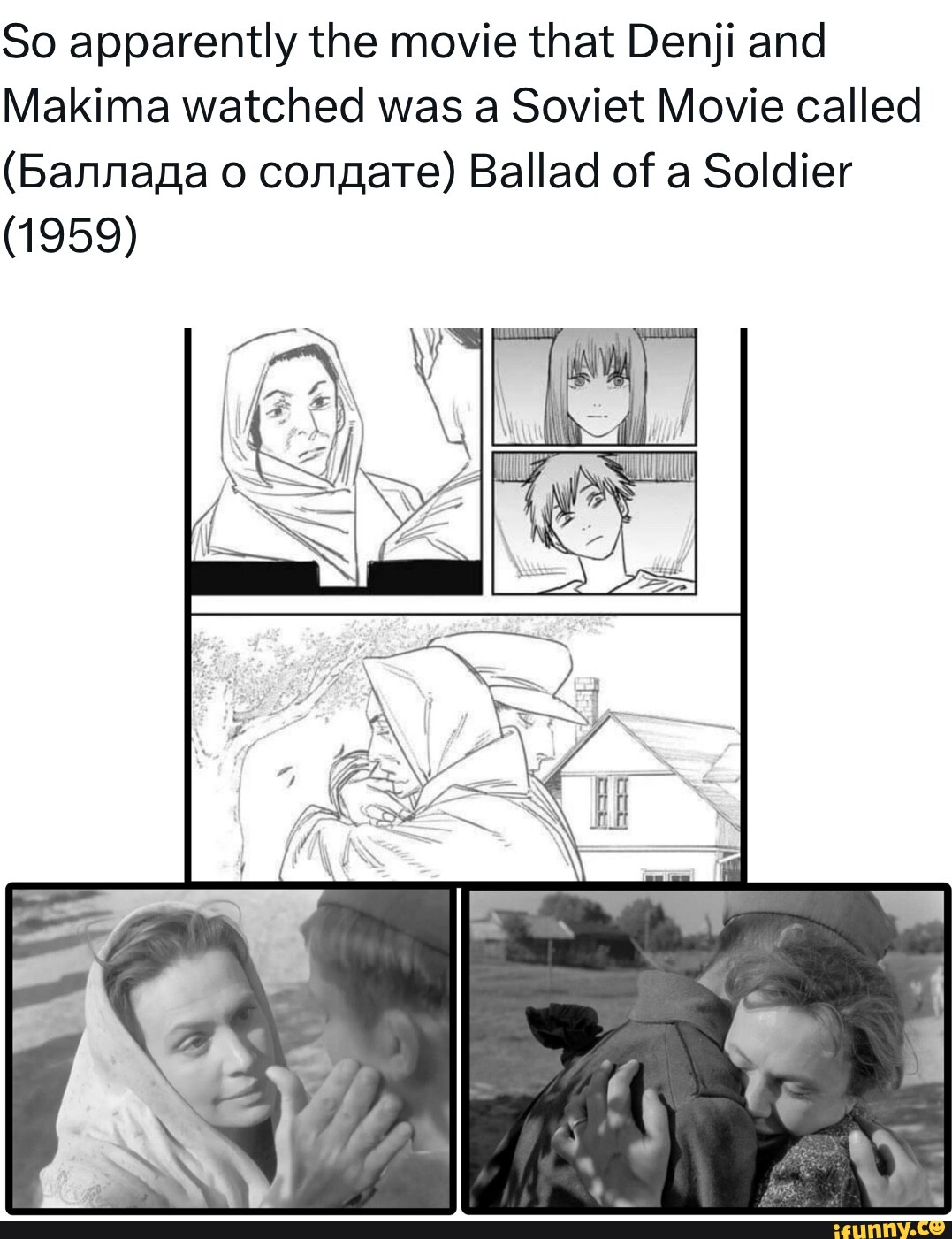 So apparently the movie that Denji and Makima watched was a Soviet