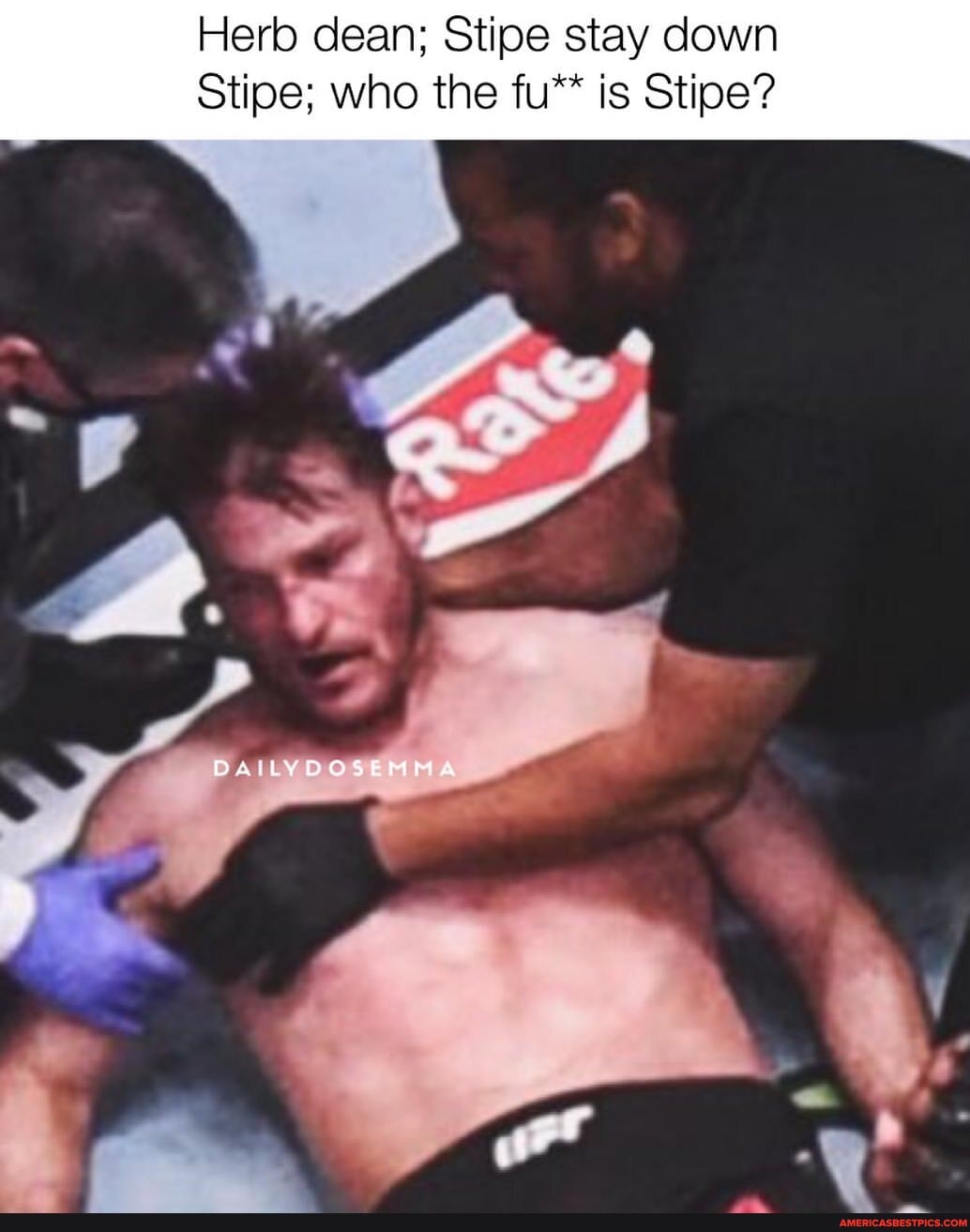 Herb dean; Stipe stay down
Stipe; who the is Stipe?
