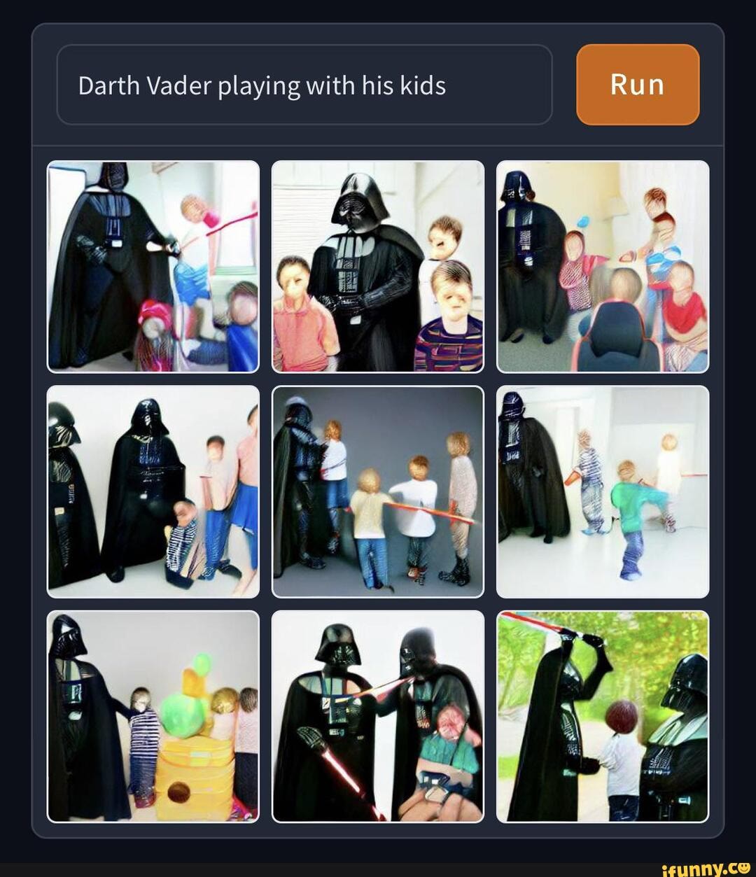 Darth Vader playing with his kids Run - iFunny