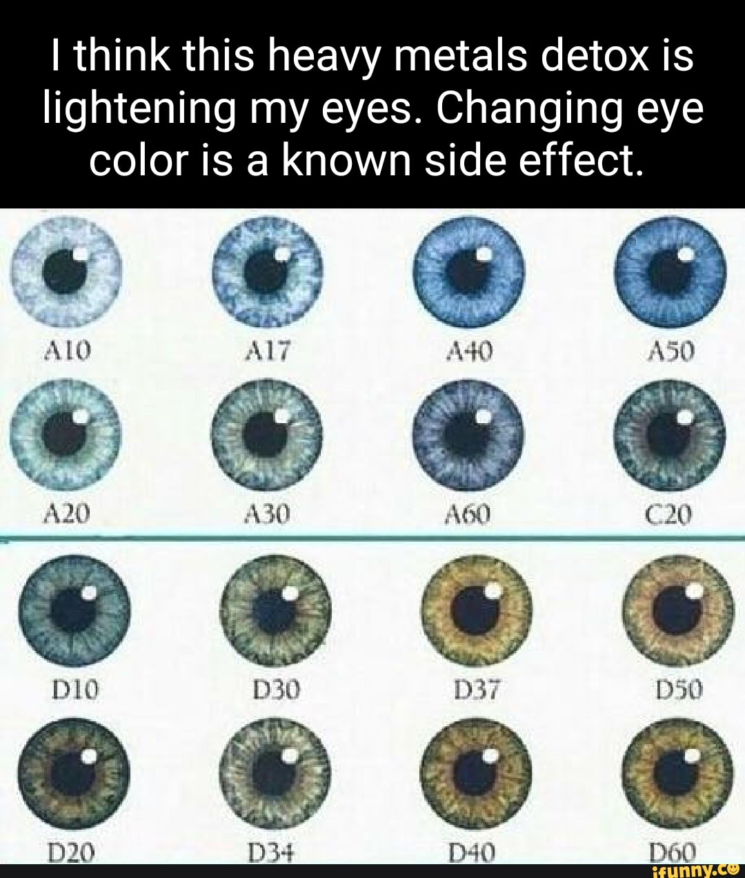 Оттенки Радужки глаза