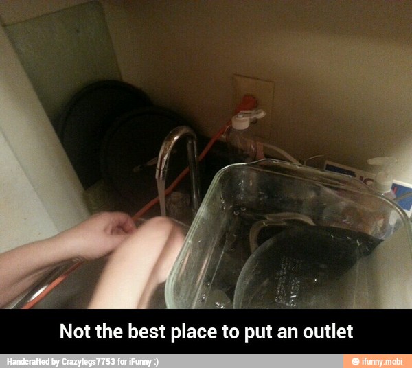 Not the best place to put an outlet - Not the best place to put an outlet
