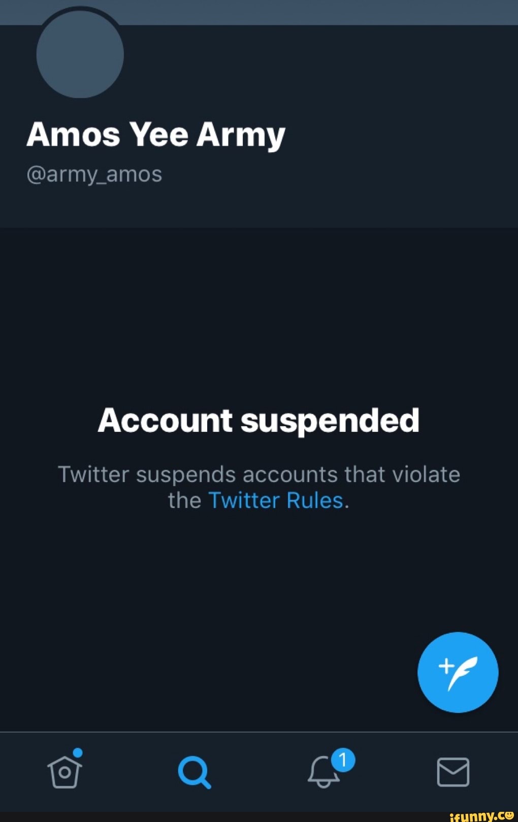 Amos Yee Army Army Amos Account Suspended Twitter Suspends Accounts That Violate The Twitter Rules Ifunny