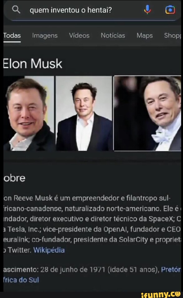 Quem Inventou O Hentai O Todas Imagens Vídeos Noticias Maps Shop Elon Musk Obre En Reeve Musk 0799