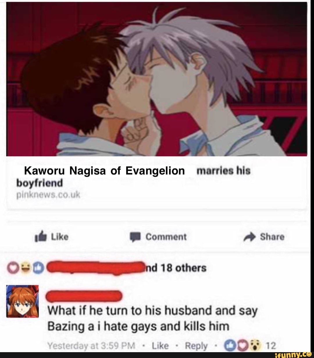 <b>Kaworu</b> <b>Nagisa</b> of Evangelion marries his boyfriend Like Comment Share 18 oth...