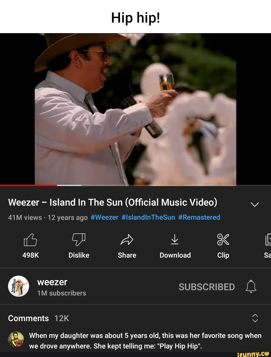 Weezer Island In The Sun Official Music Video Views 12 Years Ago   4b5d8a8e774c7b39a5c8d5d46dee37791241f78d1cbb8a28cde13b0b24c218a8 1 