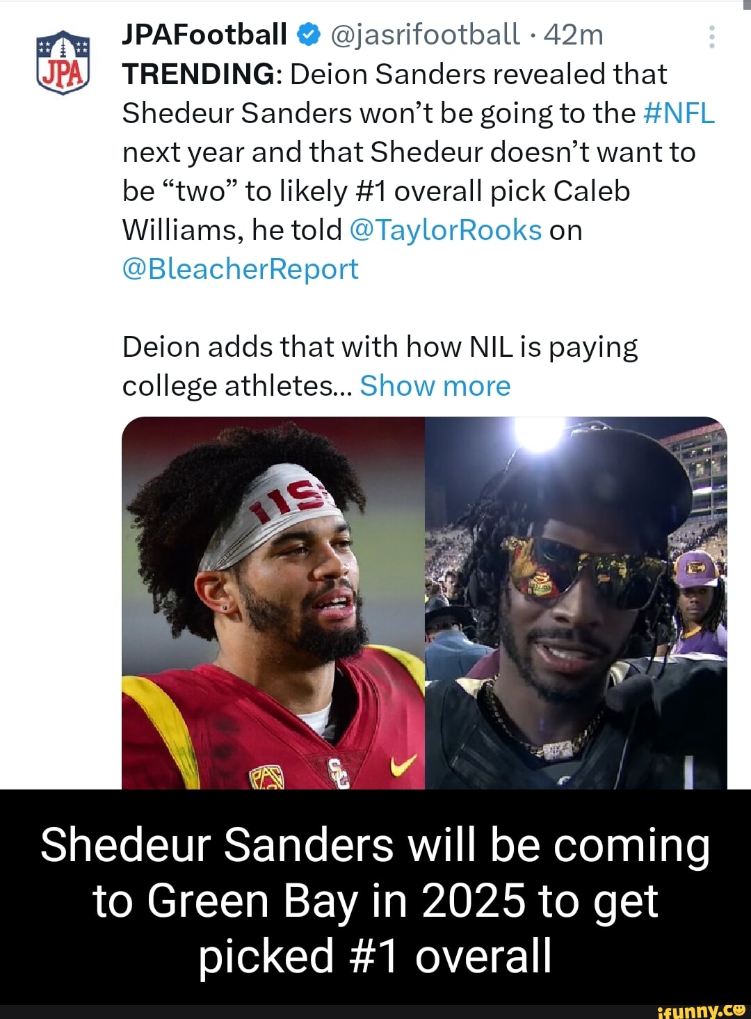 JPAFootball @jasrifootball TRENDING: Deion Sanders Revealed That ...