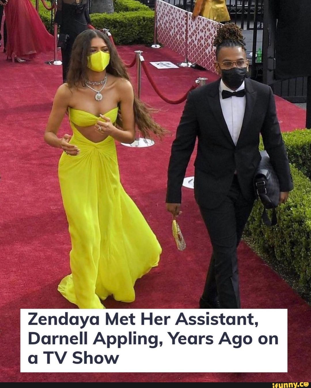 Zendaya Met Her Assistant, Darnell Appling, Years Ago on a TV Show - iFunny