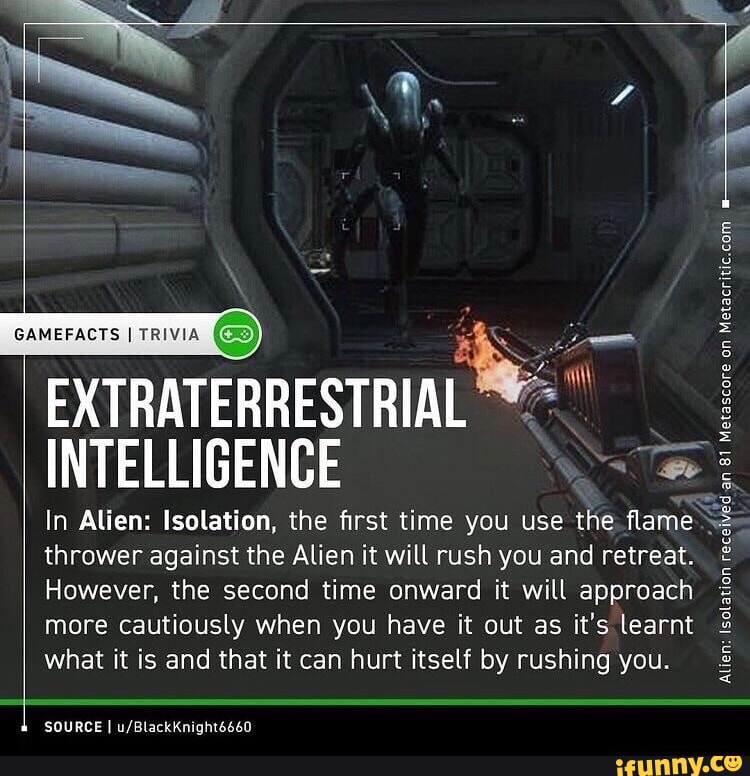 SS EXTRATERRESTRIAL INTELLIGENCE In Alien: Isolation, the first time ...
