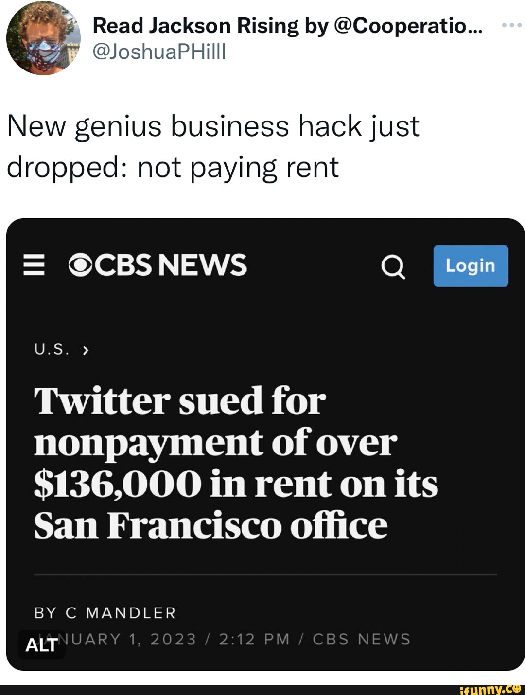 New genius business hack just dropped: not paying rent NEWS Twitter ...