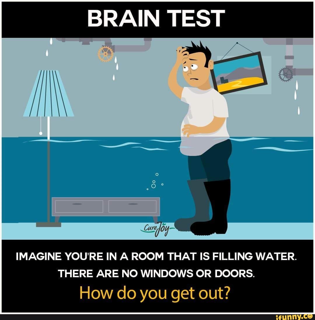 Brain Test Imagine You Re In A Room That Is Filling Water