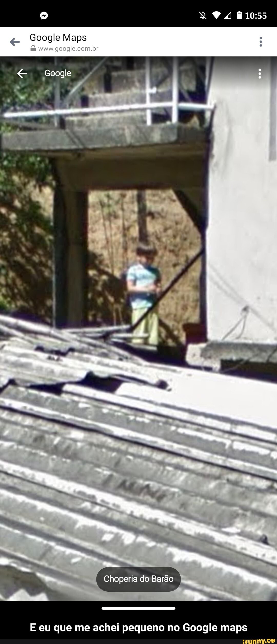 Google Maps
google.com.br
Google
Choperia do Barão
E eu que me achei pequeno no Google maps - E eu que me achei pequeno no Google maps