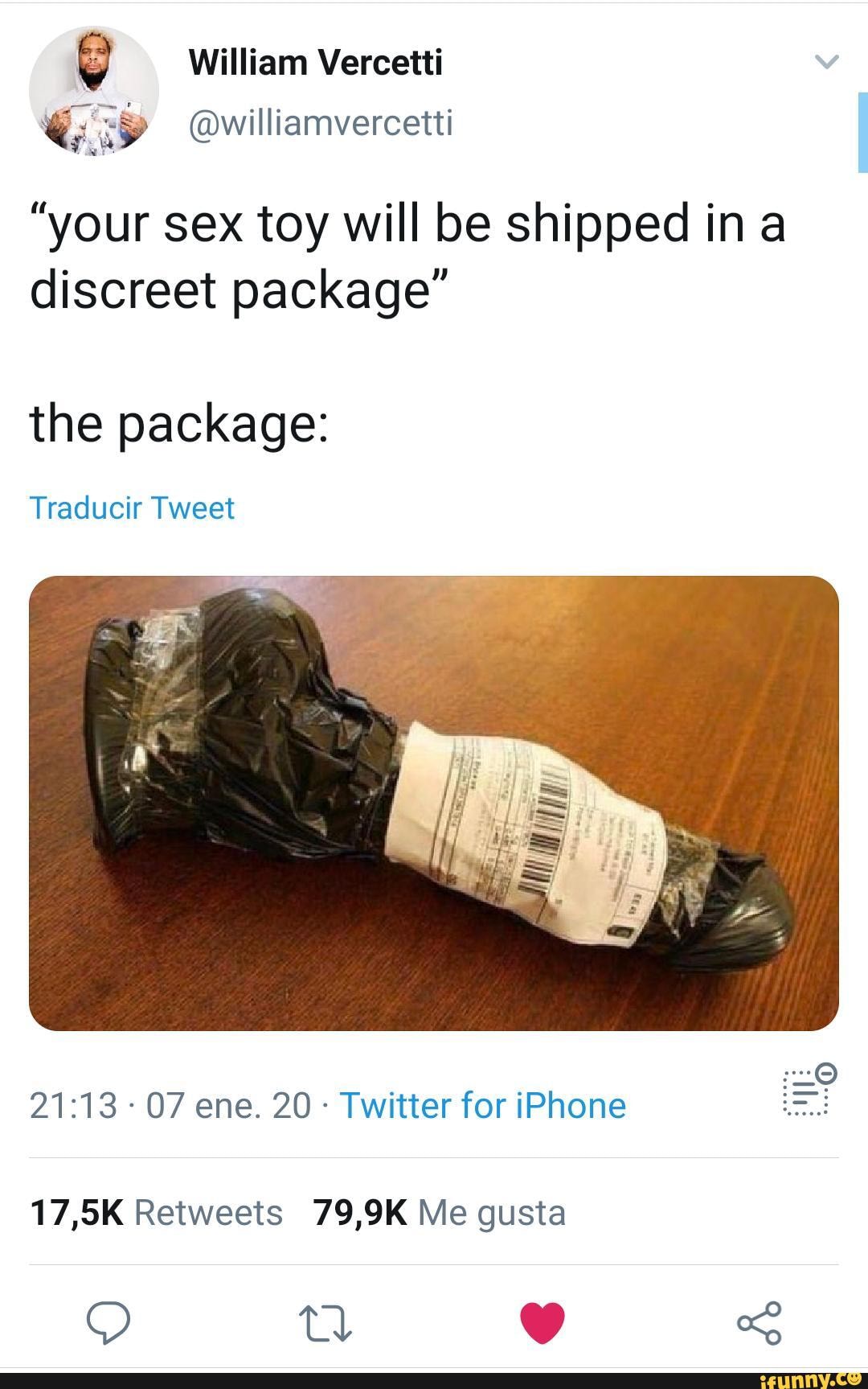 GP "your sex toy will be shipped ina discreet package" the packag...