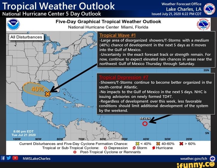 Tropical aes e) Hurricane Center 5 Day Outlook Issued July 21,2020 6:22 ...