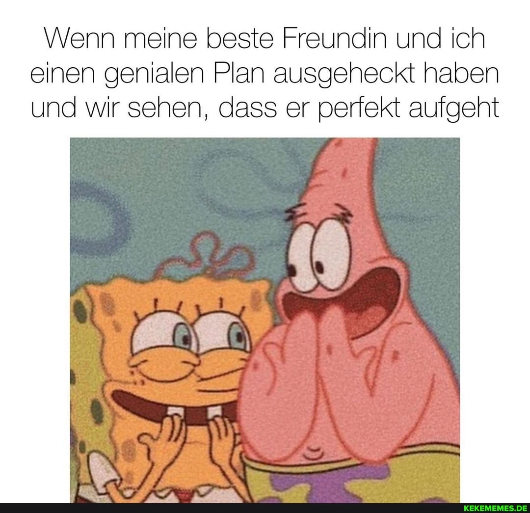 Wenn meine beste Freundin und ich einen genialen Plan ausgeheckt haben und wir sehen, dass er perfekt aufgeht