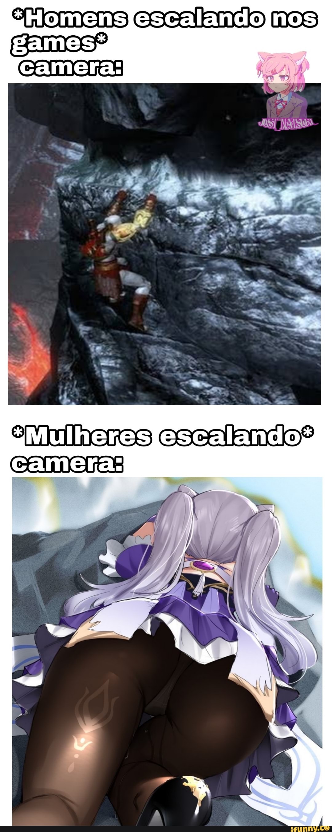STiomens escalanch es
games,
Mulheresyescalandog
camera: