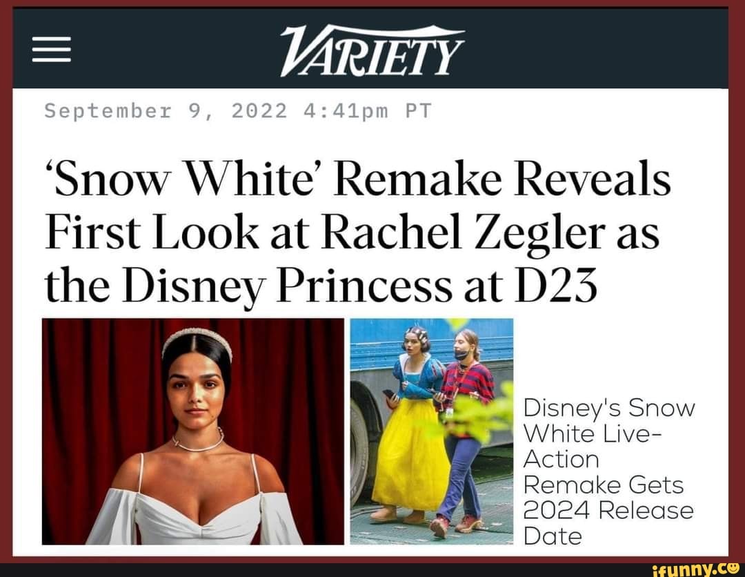 VARIETY September 9, 2022 PT 'Snow White' Remake Reveals First Look at