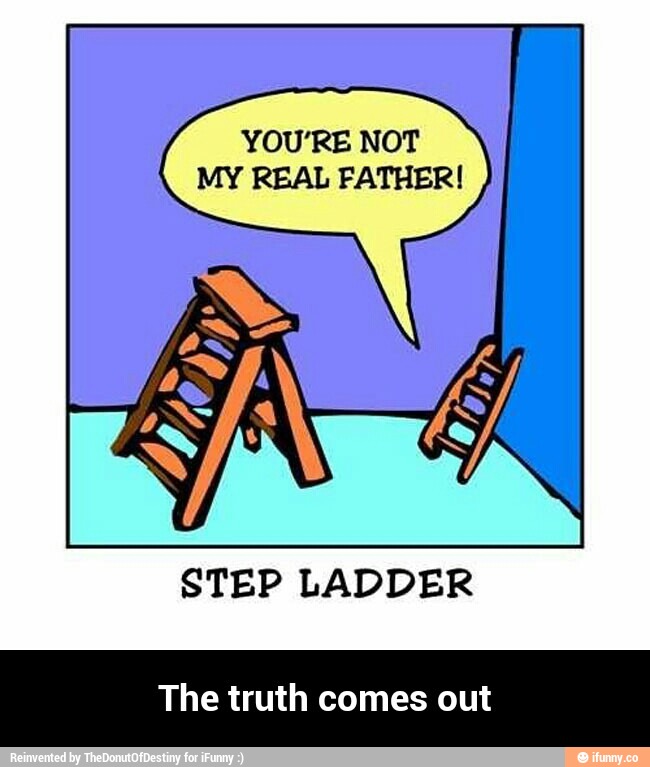 YOU'RE NOT MY REAL FATHER! STEP LADDER The truth comes out -