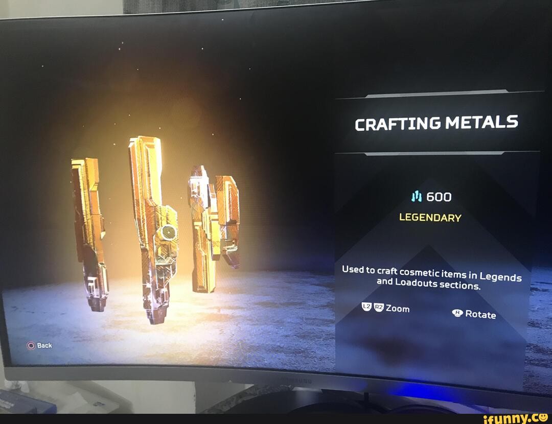 CRAFTING METALS 600 LEGENDARY Used to craft cosmetic itemsin Legends