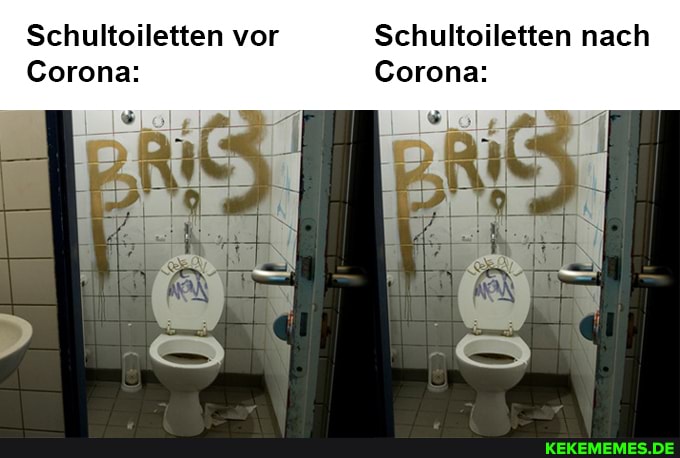 Schultoiletten vor Schultoiletten nach
Corona: Corona: