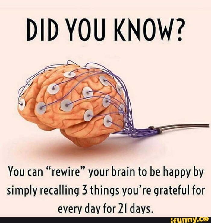 DID YOU KNOW? You can "rewire" your brain to be happy by simply
