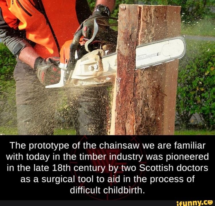 The prototype of the chainsaw we are familiar with today in the timber