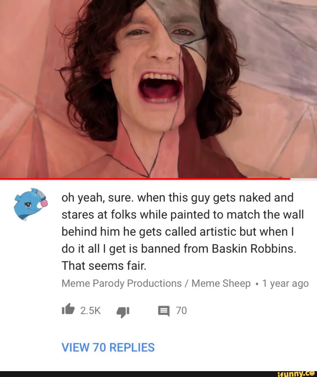 Oh Yeah Sure When This Guy Gets Naked And Stares At Folks While Painted To Oh Yeah Sure When This Guy Gets Naked And Stares At Folks While Painted To