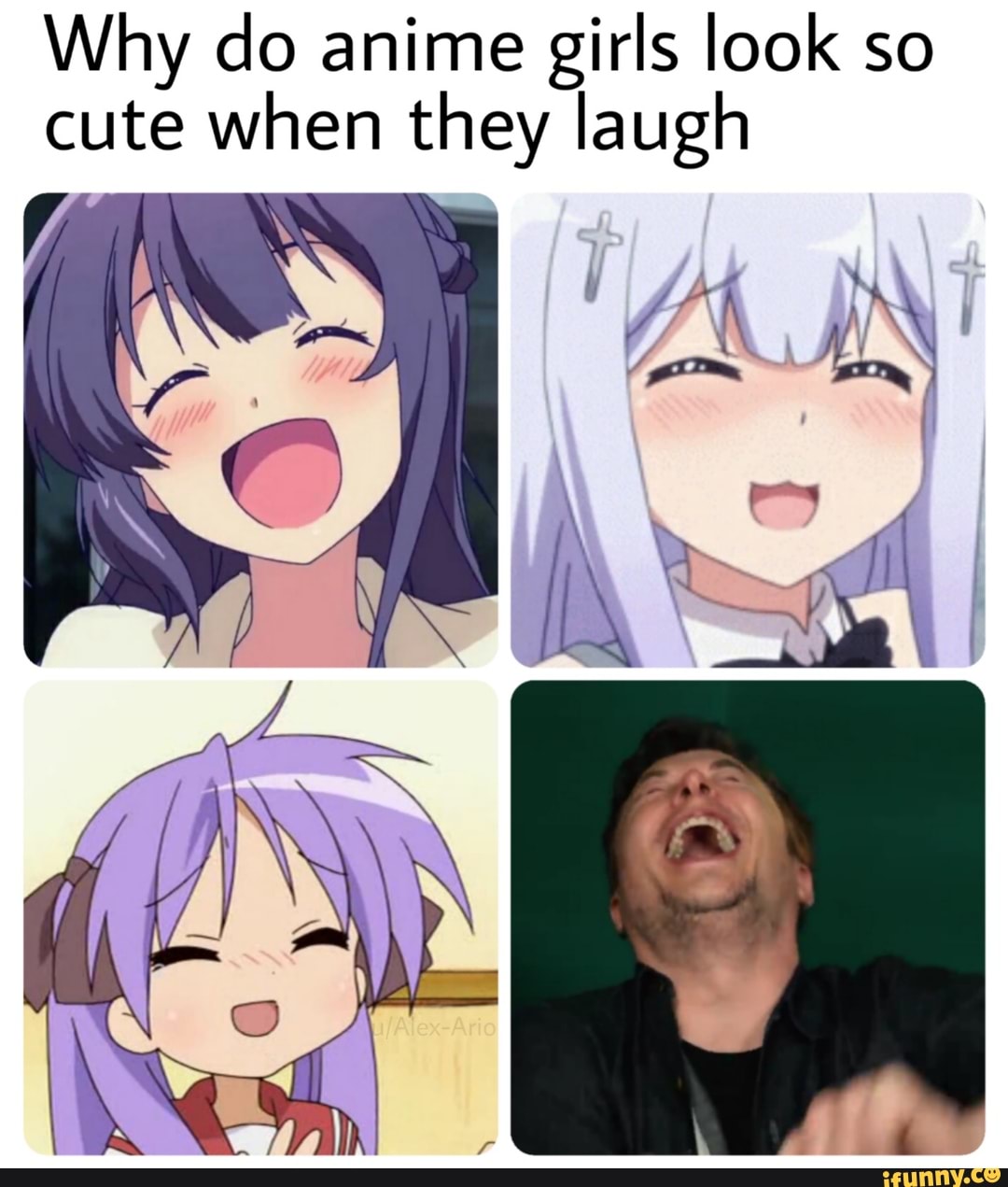 Why do anime girls look so cute when they laugh - iFunny