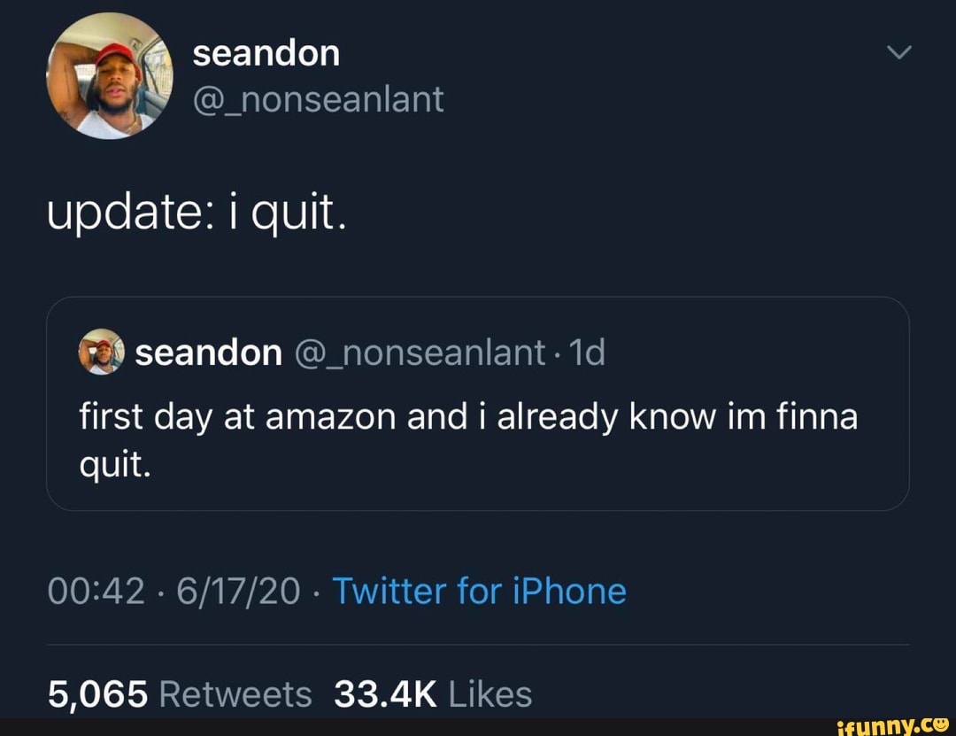 First day at amazon and i already know im finna 0042 Twitter for