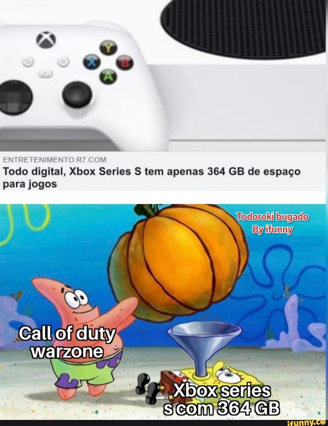 ENTRETENIMENTO COM
Todo digital, Xbox Series S tem apenas 364 GB de espaço para jogos
Callofiduty,
Wwarzoneb"