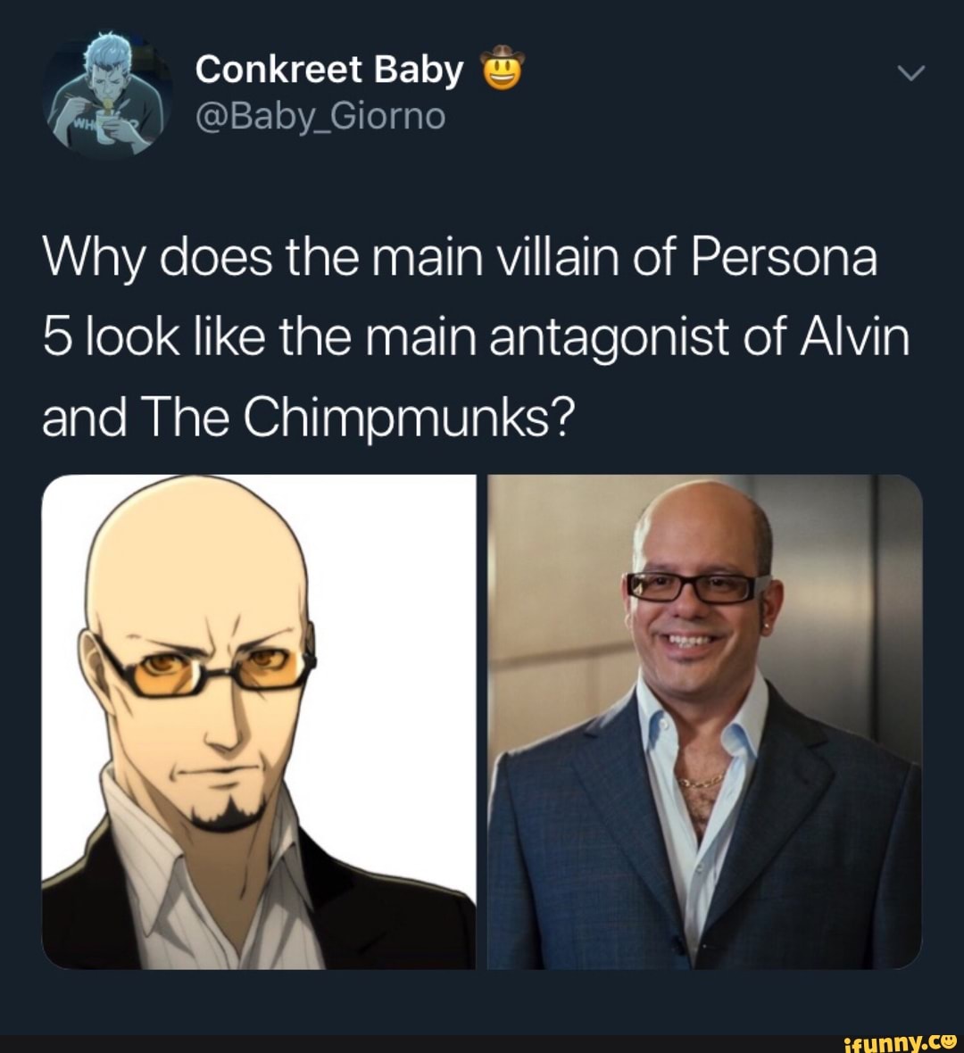 Why Does The Main Villain Of Persona 5 Look Like The Main Antagonist Of Alvin And The Chimpmunks Ifunny
