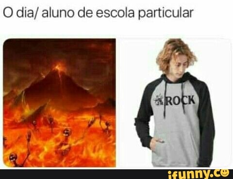 O dia/ aluno de escola particular