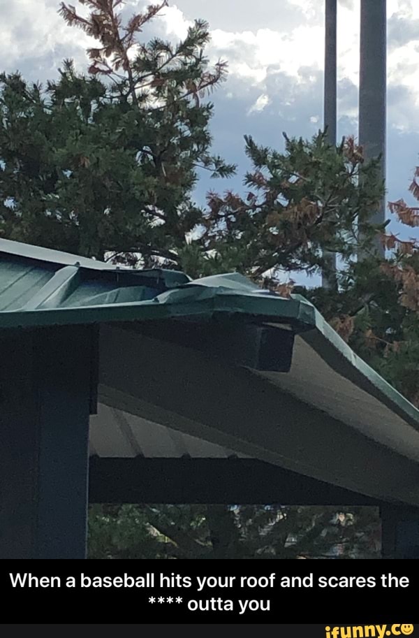 When a baseball hits your roof and scares the - When a baseball hits your roof and scares the **** outta you