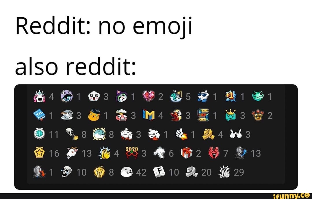 Reddit no emoji also reddit iFunny