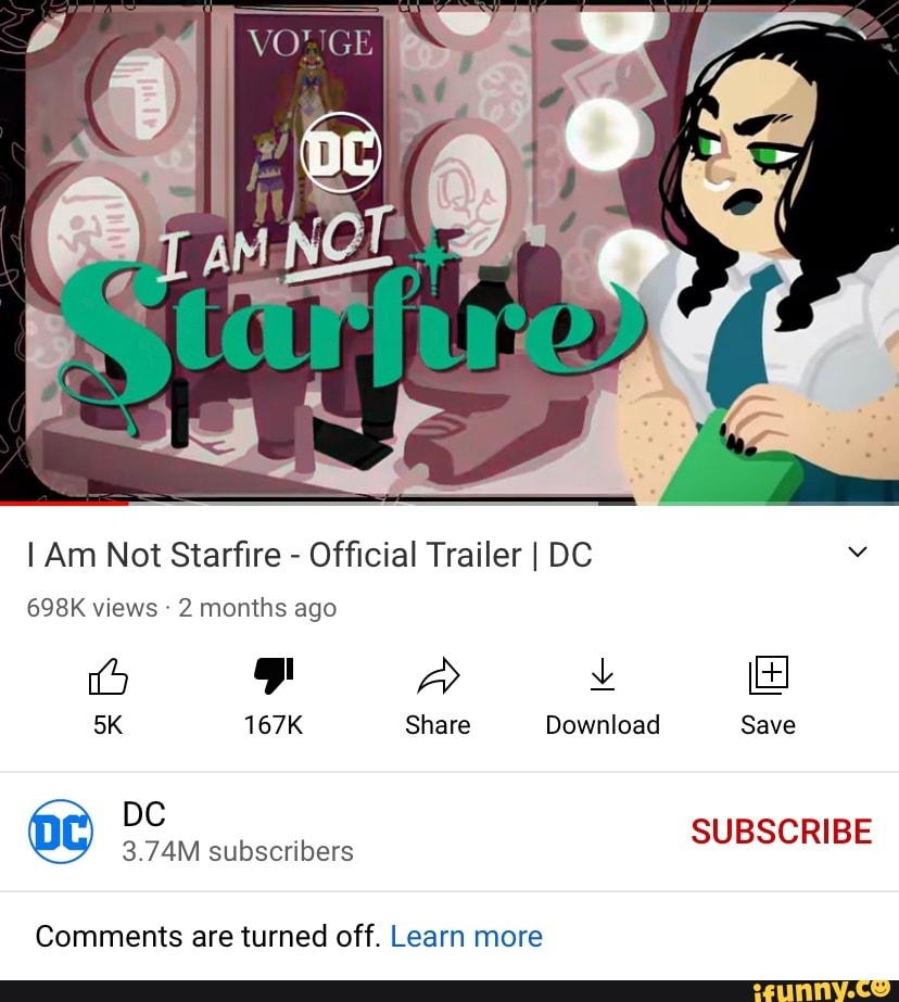 I Am Not Starfire Official Trailer I Dc 698k Views 2 Months Ago Go Ff A Ss Ce Subscribe Dc Comments Are Turned Off Learn More