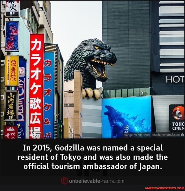 In 2015, Godzilla was named a special resident of Tokyo and was also ...