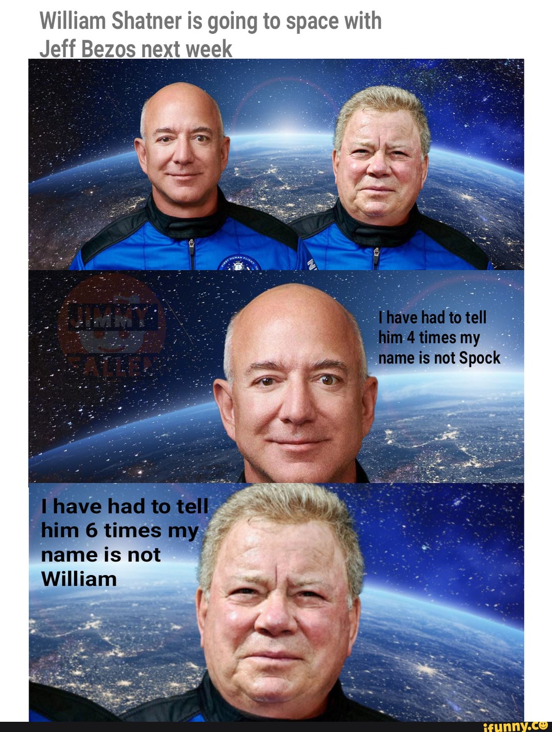 William Shatner is going to space with Jeff Bezos next week have had to  tell me is not Spock him times my name is not William -