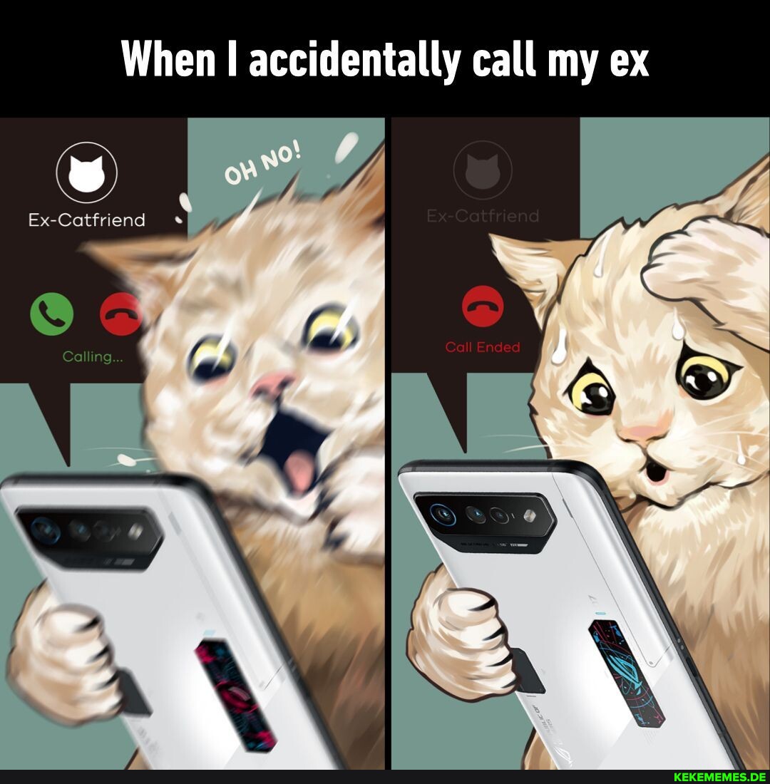 When I accidentally call my ex Ex-Cotfriend