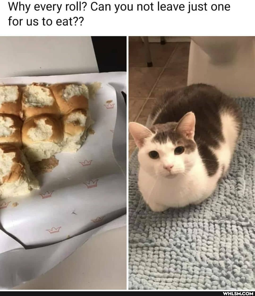 Why every roll? Can you not leave just one for us to eat??