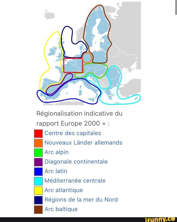 Rgionalisation indicative du rapport Europe 2000 I Centre des capitales