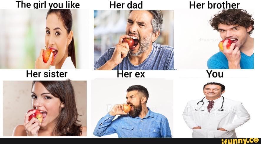 Her brother
You
The girl you like
Her sister