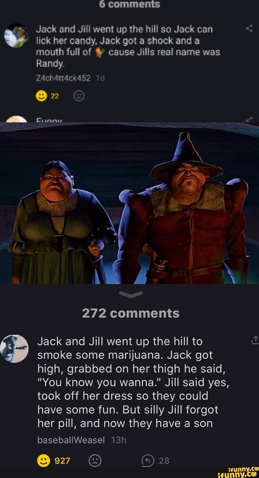 Comments Jack And Jill Went Up The Hill So Jack Can Lick Her Candy Jack Got A Shock And A Mouth