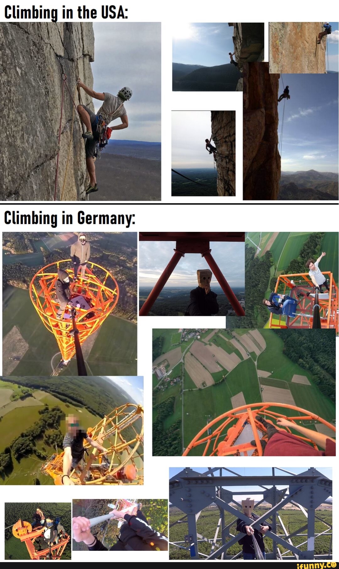 Climbing in the USA Climbing in iFunny