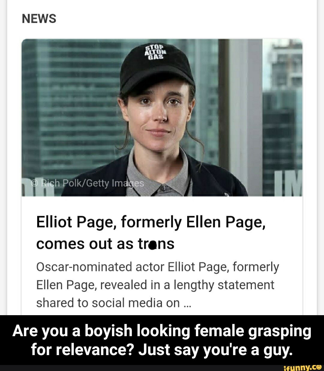 News Bich Imalyes Elliot Page Formerly Ellen Page Comes Out As Trans Oscarnominated Actor Elliot Page Formerly Ellen Page Revealed In A Lengthy Statement Shared To Social Media On Are You Boyish