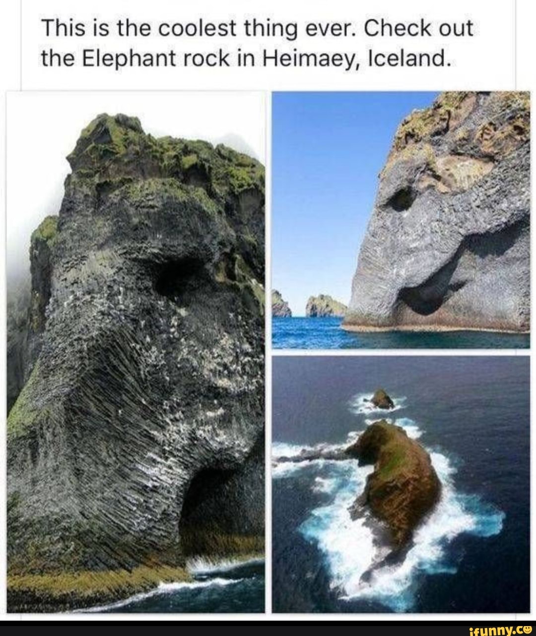 Скала слон острова хеймаэй