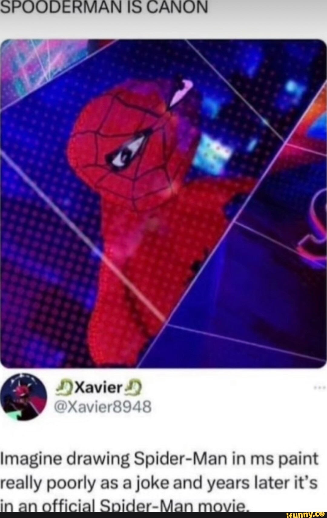 Spoqderwan Is Ganon Xavier) Imagine Drawing Spider-man In Ms Paint 