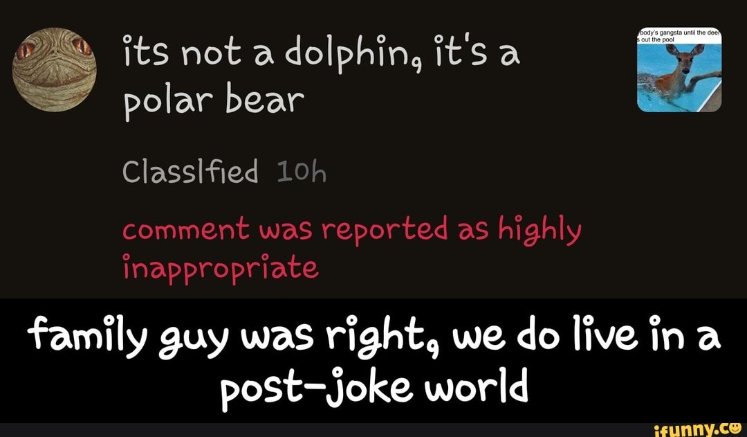 Family Guy Was Right We Do Live In A Post Joke World Family Guy Was Right We Do Live In A Post Joke World Ifunny