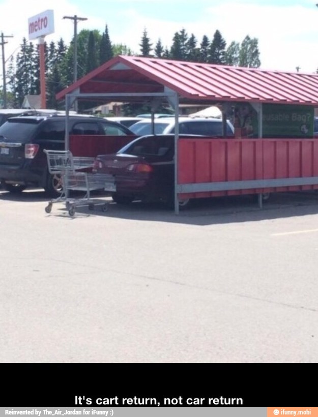 It's cart return, not car return