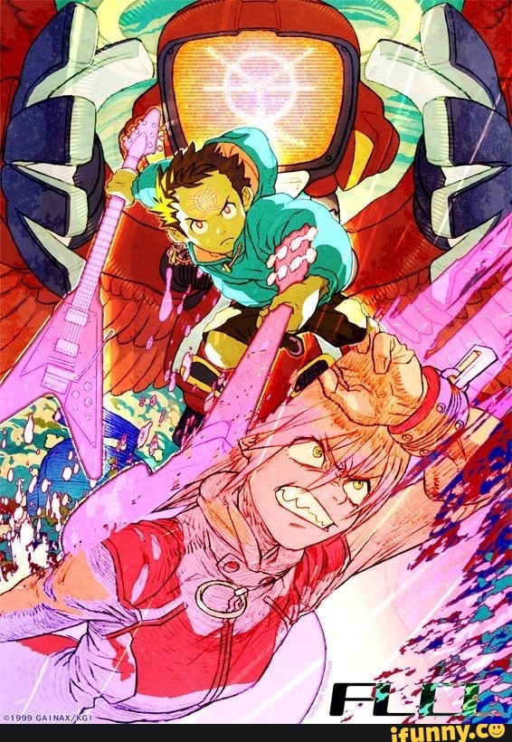 art, anime, flcl