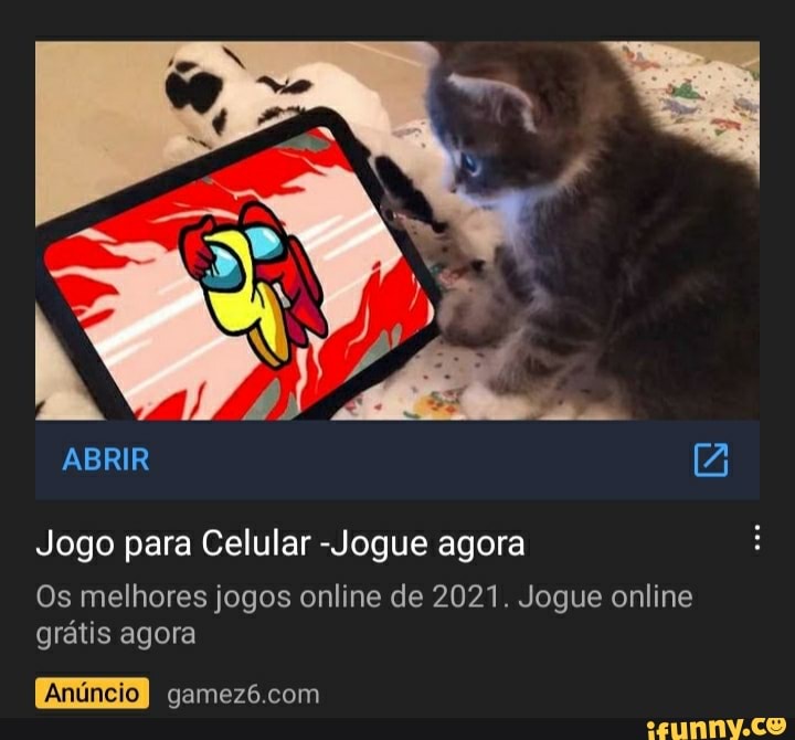 ABRIR
Jogo para Celular -Jogue agora
Os melhores jogos online de 2021, Jogue online grátis agora
Anúncio I gamez6 com