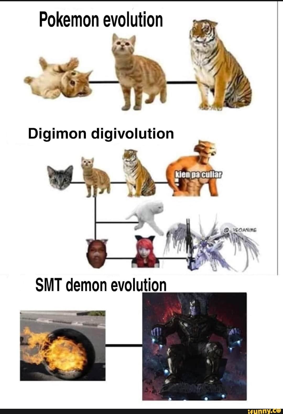 Pokemon evolution Digimon digivolution wh Gar SMT demon evolution - iFunny